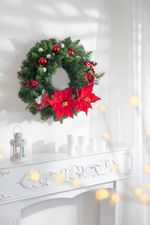 Flower MagicHome Christmas, Poinsettia, red, 24 cm, flower size: 24 cm