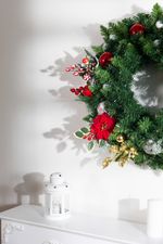 Branch MagicHome Christmas, holly, gold, 24 cm