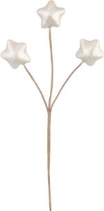 Branch MagicHome Christmas, stars, white, 8.5 cm