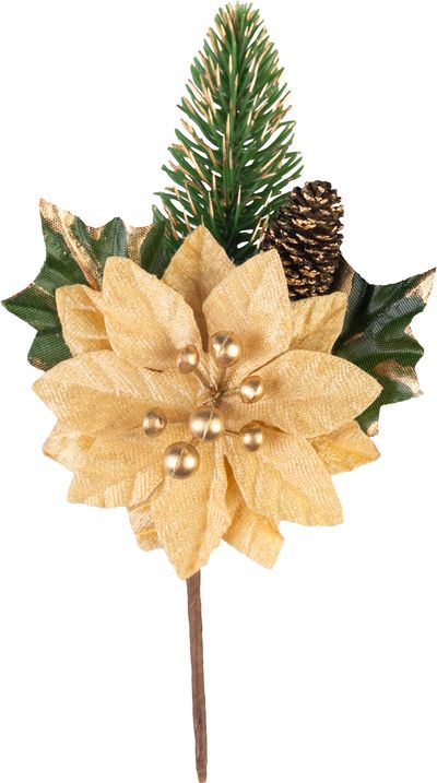 Flower MagicHome Christmas, golden, 18 x 8 cm