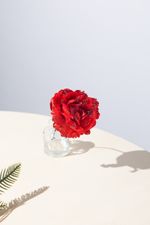 Flower MagicHome Christmas, rose, red, 17 cm, flower size: 9 cm