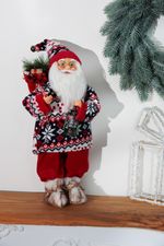 Dekorácia MagicHome Vianoce, Santa, so svetrom, 45 cm