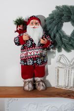 Dekorácia MagicHome Vianoce, Santa, so svetrom, 60 cm