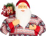 Dekorácia MagicHome Vianoce, Santa, so svetrom, 120 cm