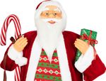 Decoration MagicHome Christmas, Santa, with gift, red, 120 cm