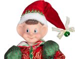 Dekorácia MagicHome Vianoce, Elf, červený-zelený, 30 cm