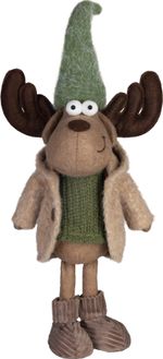 Decoration MagicHome Christmas, Reindeer, boy, 22 x 14 x 53 cm