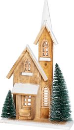 Decoration, Church, 15xLED, 24x9x42 cm, timer, 2xAA