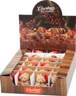 Decoration Bear with a Cap, 7x6x7 cm, Sellbox 24 pcs