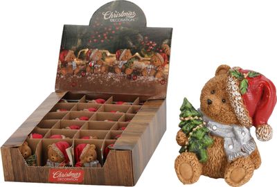Decoration Bear with Hat, 7x6x7 cm