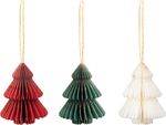 Decoration for Christmas Tree, Tree, 8 cm, mix colors, Sellbox 12 pcs