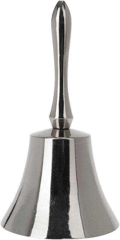Zvonček, 11x5,5 cm, strieborný