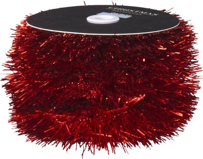 Garland, 9 cm x 10 m, red