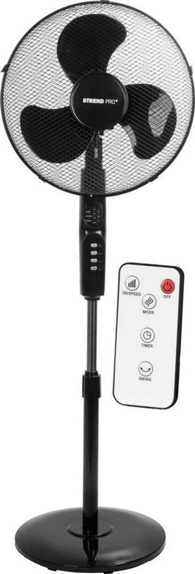 2.TRIEDA Ventilátor Strend Pro, stojanový, s diaľkovým ovládaním, 40 cm, 45 W