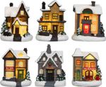 2.OSZTÁLY Dekoráció MagicHome Karácsony, házikó, polirezin, 1xLED meleg fehér, 6x6x8 cm, 2xLR44, veg