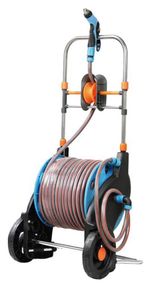 2.TRIEDA Vozík Strend Pro 5020, so záhradnou hadicou 1/2", L-50+2 m, pištoľ, spojky, adaptéry, navijač