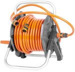 2.TRIEDA Navíjač Strend Pro, nastaviteľná dýza + 2x rýchlospojka + prípojka na vodovodný kohútik, s hadicou 1/2", 30 m, záhradný