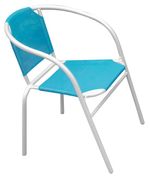 2nd CLASS Chair LEQ BRENDA, white/blue, 60x70 cm