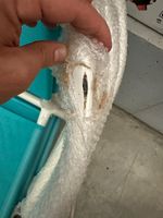 2. TRIEDA Stolička LEQ BRENDA, biela/modrá, 60x70 cm