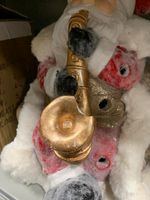 2nd CLASS Decoration MagicHome Christmas, Santa with Saxophone, LED, 3xAAA, 28x27x36 cm