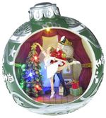 2.OSZTÁLY Dekoráció MagicHome Karácsony, Balett a gömbbe, 7 LED, színes, dallamokkal, 3xAA, beltéri,