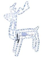 2.TRIEDA Dekorácia MagicHome Vianoce, Sob, 216x LED studená biela, s otočnou hlavou, 230V, 50 Hz, exteriér, 64,50x44,50x84 cm