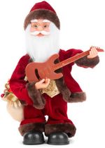 2.TRIEDA Dekorácia MagicHome Vianoce, Santa s gitarou, 3xAAA, 35 cm, hrajúci